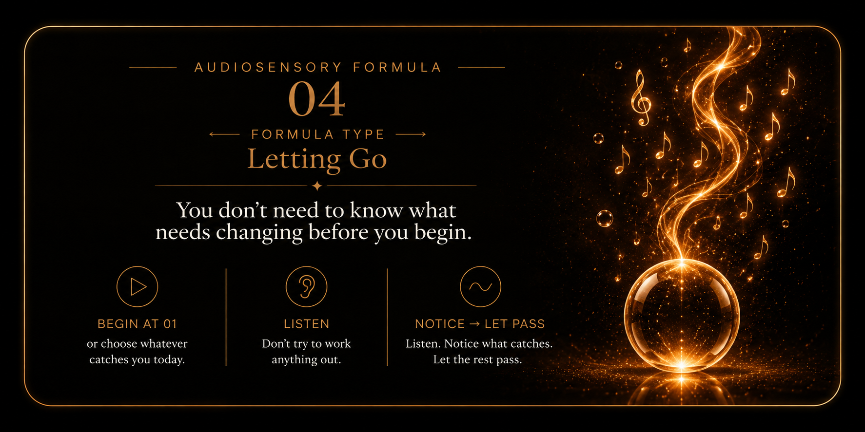 Audiosensory Formula 04: Letting Go